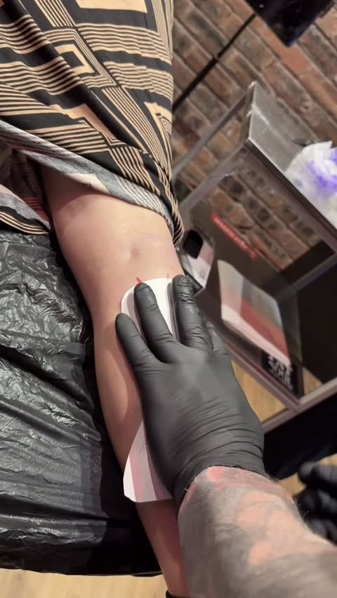 Instagram post by @chrismeighantattoo for Eternal Ink. Caption reads: [...] Proudly sponsored by @barber_dts @eternalink....