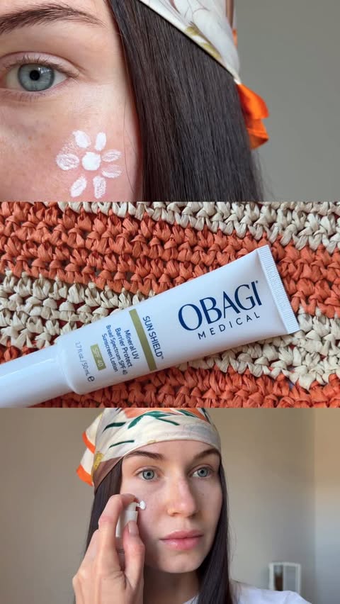 Instagram post by @apriil.bae for Obagi Medical. Caption reads: [...] SPF = future you saying thank you 🤍....