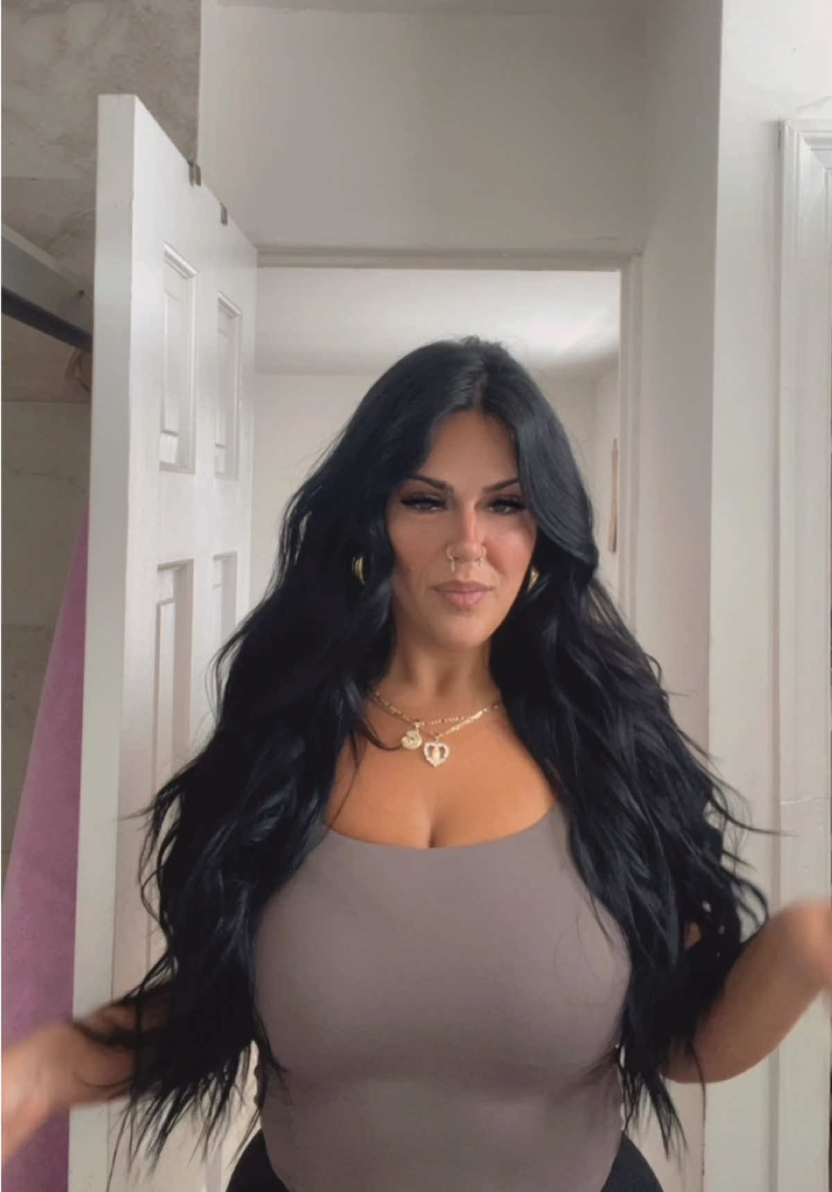 TikTok post by @gabrielleboyajian for Kookastyle Hair Extensions. Caption reads: [...] #blackhair #hairstyle....