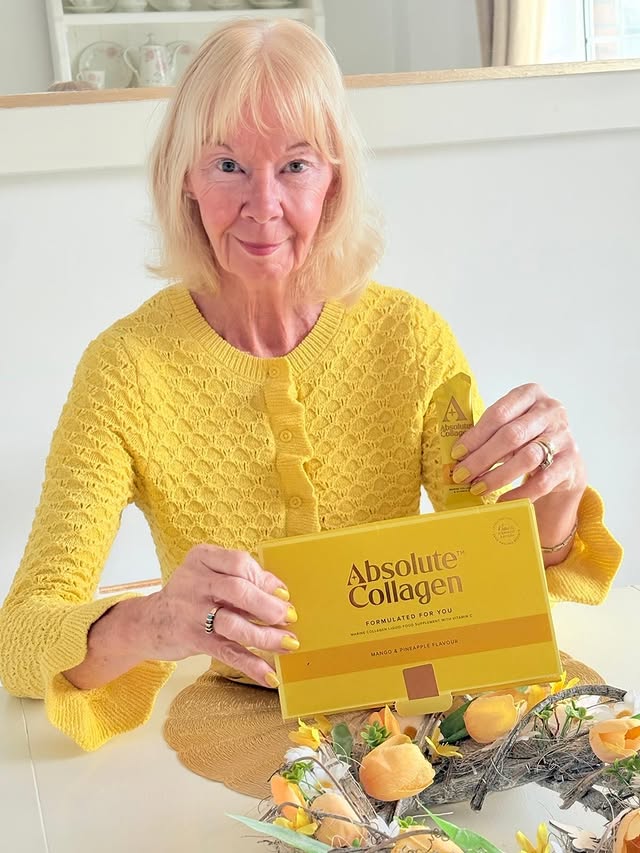 Instagram post by @gaelic_kate_west for Absolute Collagen. Caption reads: A month into taking Marine Absolute Collagen....