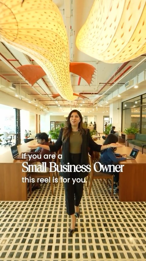 Instagram post by @newtochennai for WeWork. Caption reads: [...] looking for your perfect workspace,....
