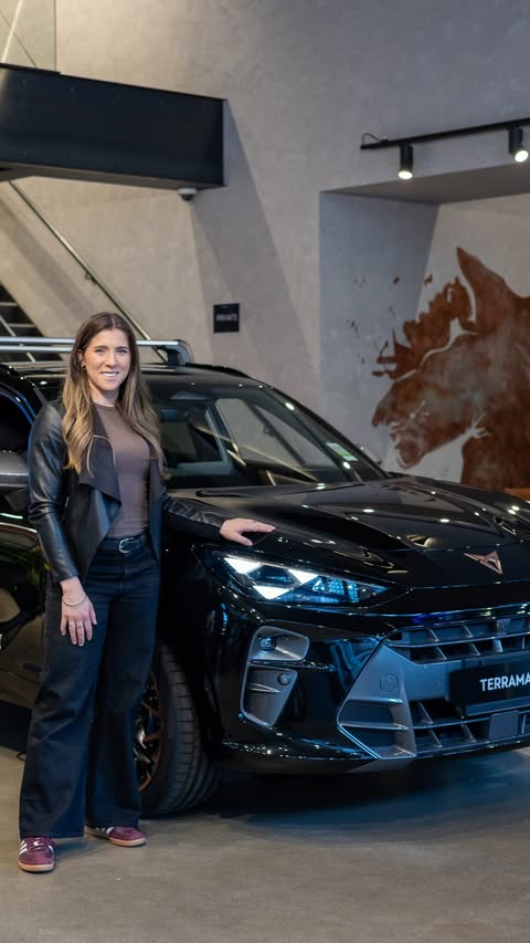 Instagram post by @bobsledbree for CUPRA. Caption reads: DAY IN A LIFE WITH A CUPRA TERRAMAR Thank you so....