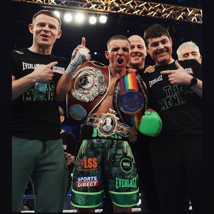 Instagram post by @dennismccann for Everlast. Caption reads: #AndTheNew Baby British & WBO Intercontinental....