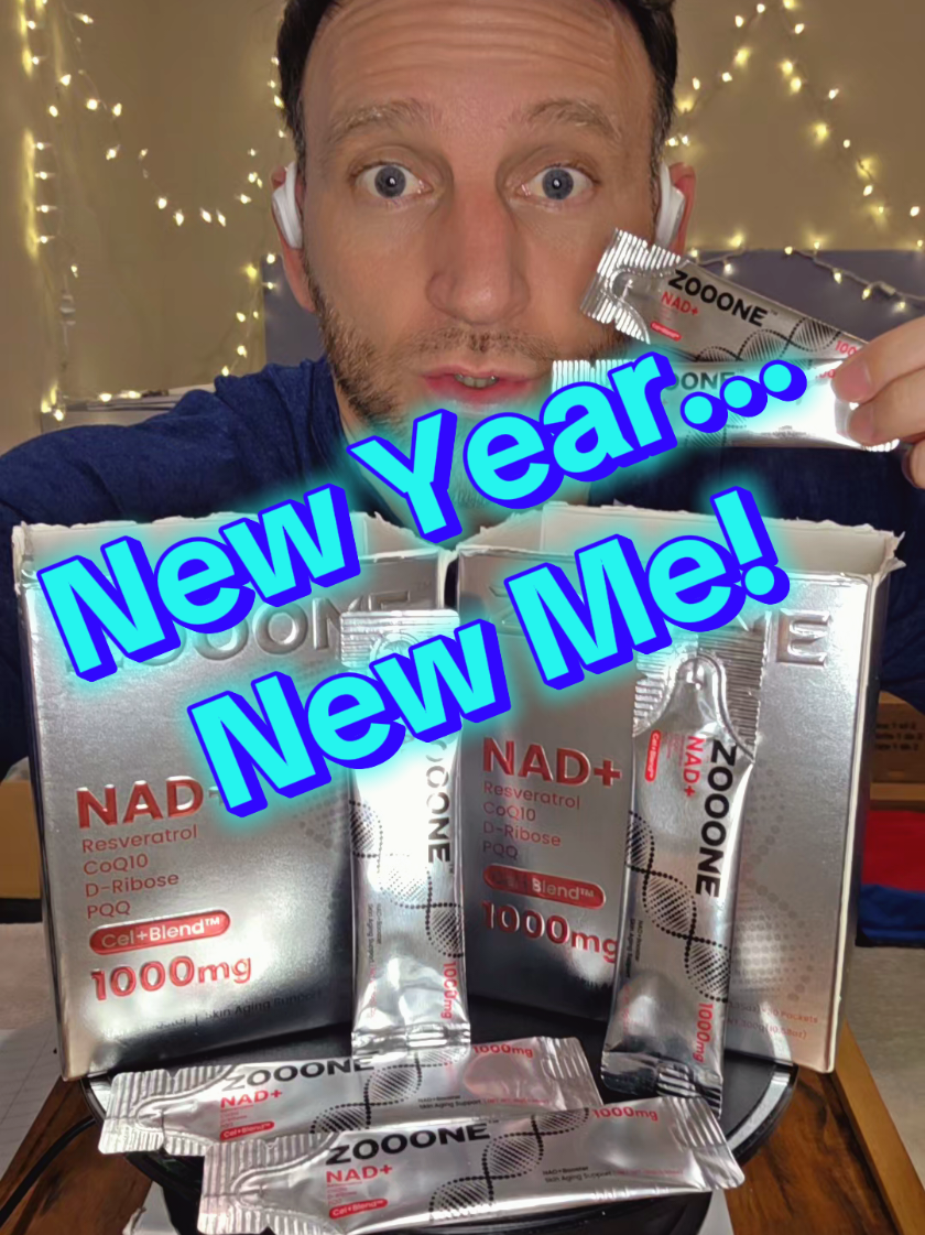 TikTok post by @heathbroome for Brainista. Caption reads: Zooone NAD+ Anti-Aging, Hair, Skin, Nails, Fine....