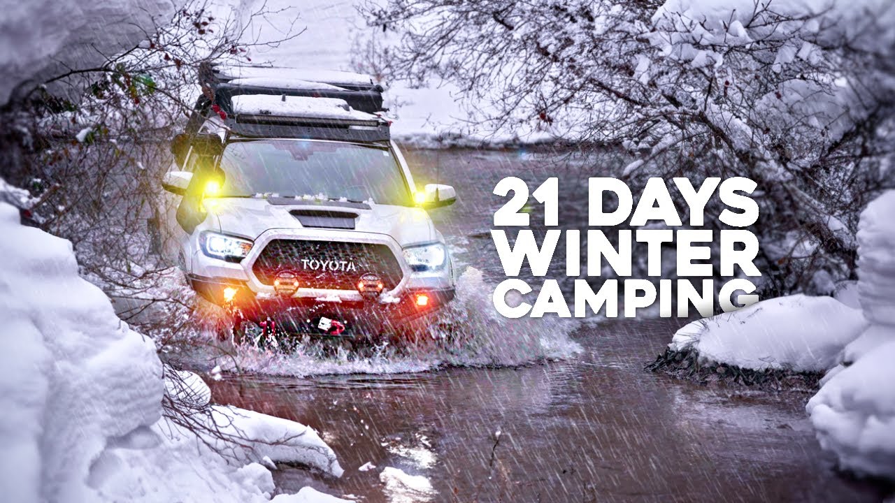 YouTube post by @BakerOverland for – ICECOFREEZER. Caption reads: The Ozark Winter Expedition - An Overland Movie.