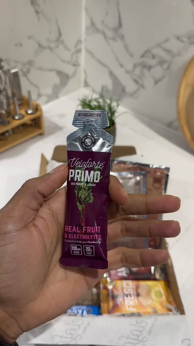 Instagram post by @runwithbigj for Veloforte. Caption reads: [...] excited to have crossed paths with....