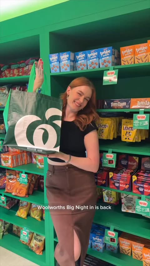 Instagram post by @maddy_macrae_ for Netflix Australia & NZ. Caption reads: Big Night In?? Woolies and Netflix have you....