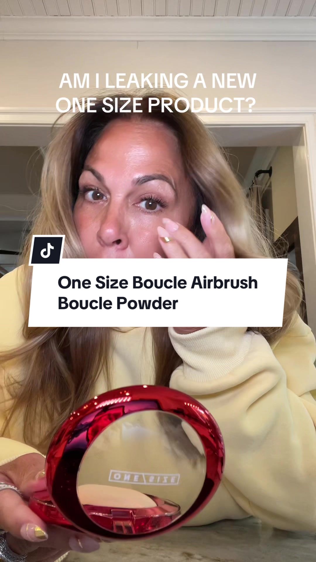 TikTok post by @the_pinder_home for ONE SIZE BEAUTY. Caption reads: SHOOK!!!!Perfect for mature skin! #onesizebeauty....