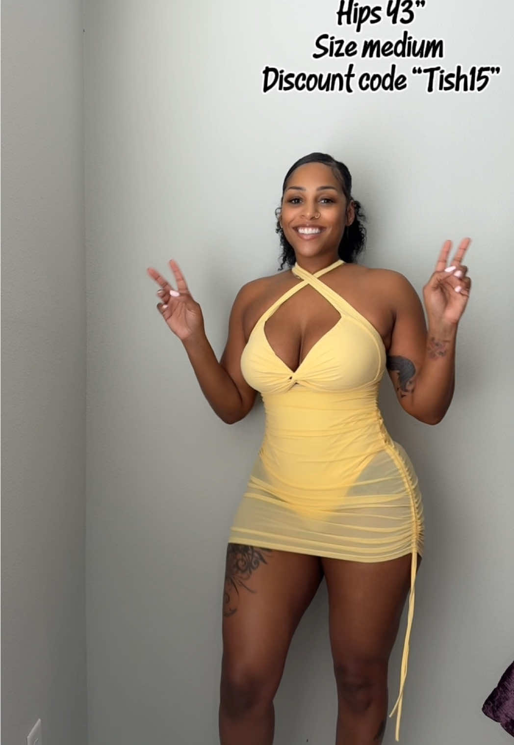 TikTok post by @itis_tish for Shapellx. Caption reads: @Shapellxofficial #swimsuit #swimwear ootd [...].