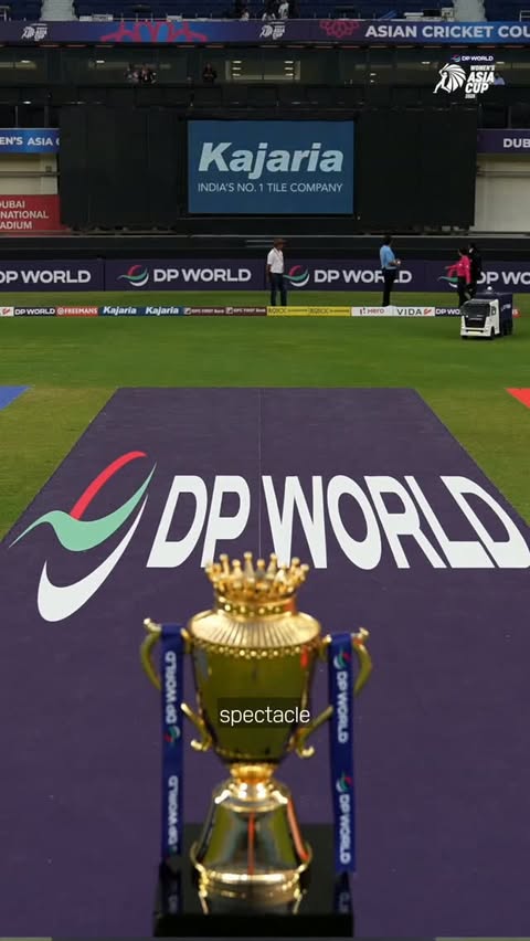 Instagram post by @asiancricketcouncil for DP World. Caption reads: [...] on time, every time ⏱️🏏 Proud to have DP....