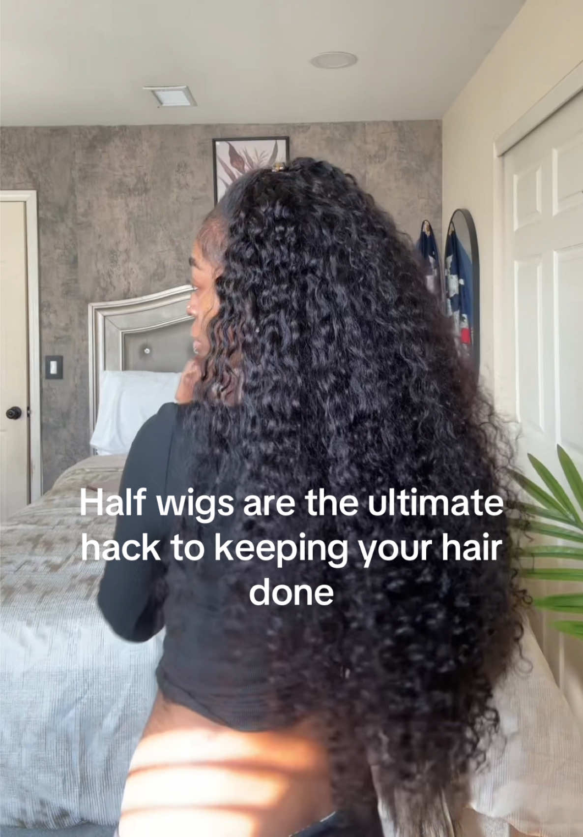 TikTok post by @iamjoywoods for Curlyme. Caption reads: This hair is so full and dreamy ugh! @CurlyMe Hair.
