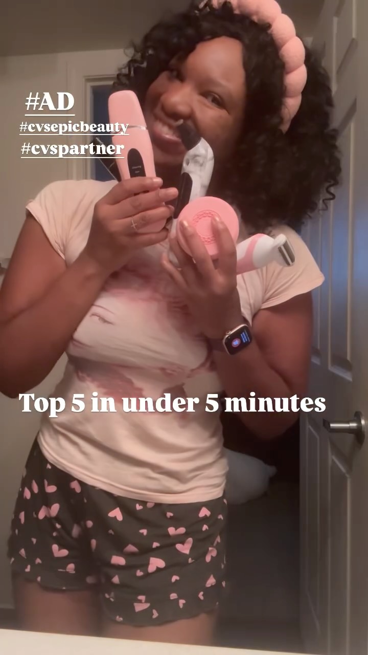 Instagram post by @girlbossmommie_x3 for Spa Sciences. Caption reads: #ad @cvspharmacy September Glow up (Mom on the....