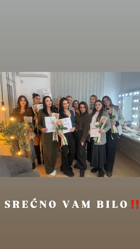 Instagram post by @snezanagrba for INGLOT COSMETICS. Caption reads: Drage moje koleginice , hvala vam na predivnom....