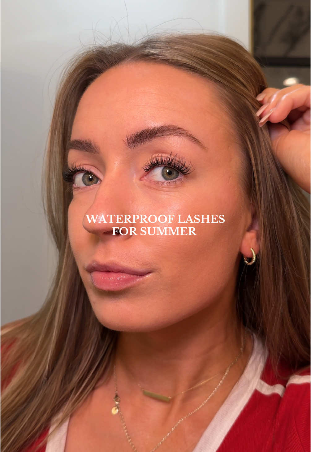 TikTok post by @moriahh51 for VAVALASH. Caption reads: The most effortless waterproof lashes for summer....