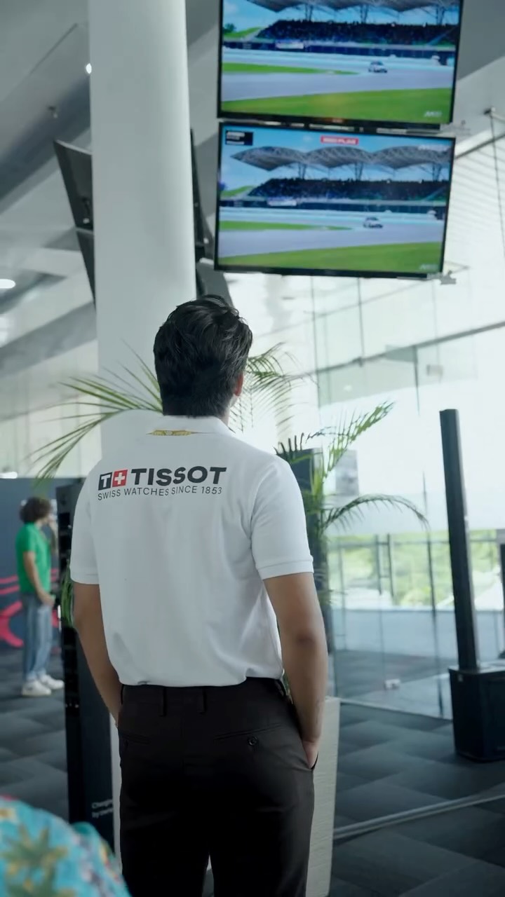 Instagram post by @michaelsager_ for TISSOT. Caption reads: just on time ;) 🏍️🏁
#Tissot #PRX #MotoGP.