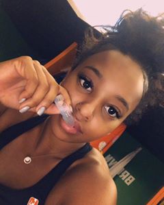 Instagram post by @lexiebrown for Shock Doctor. Caption reads: [...] my teeth is always a priority. thanks....