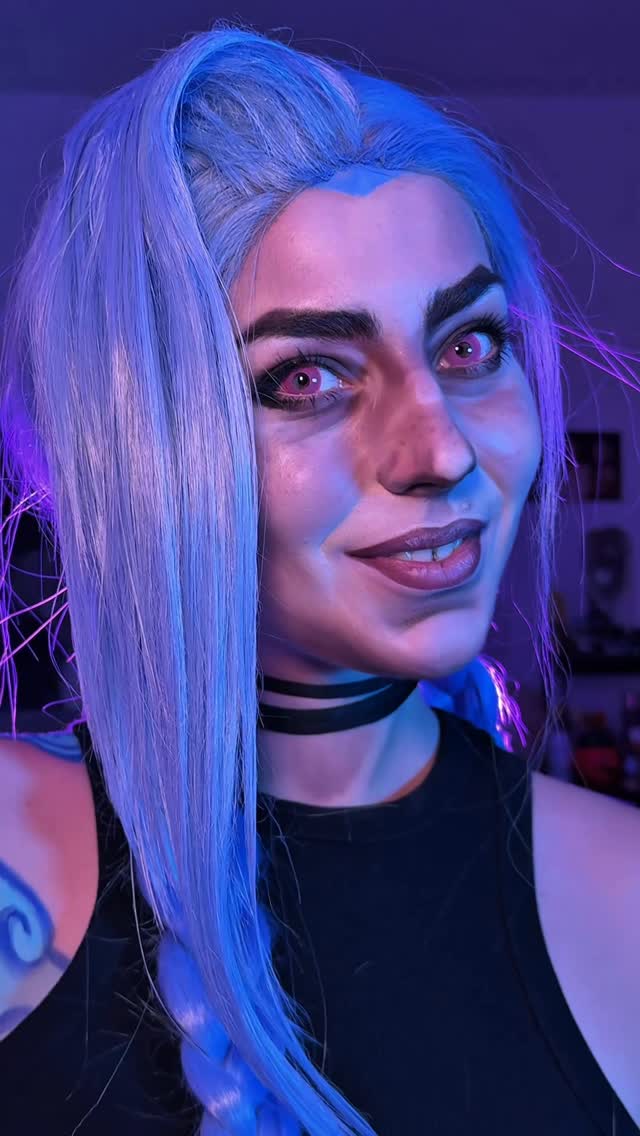 Instagram post by @josalynandromeda for About-face Beauty. Caption reads: Halloween makeup idea for my Arcane lovers out....