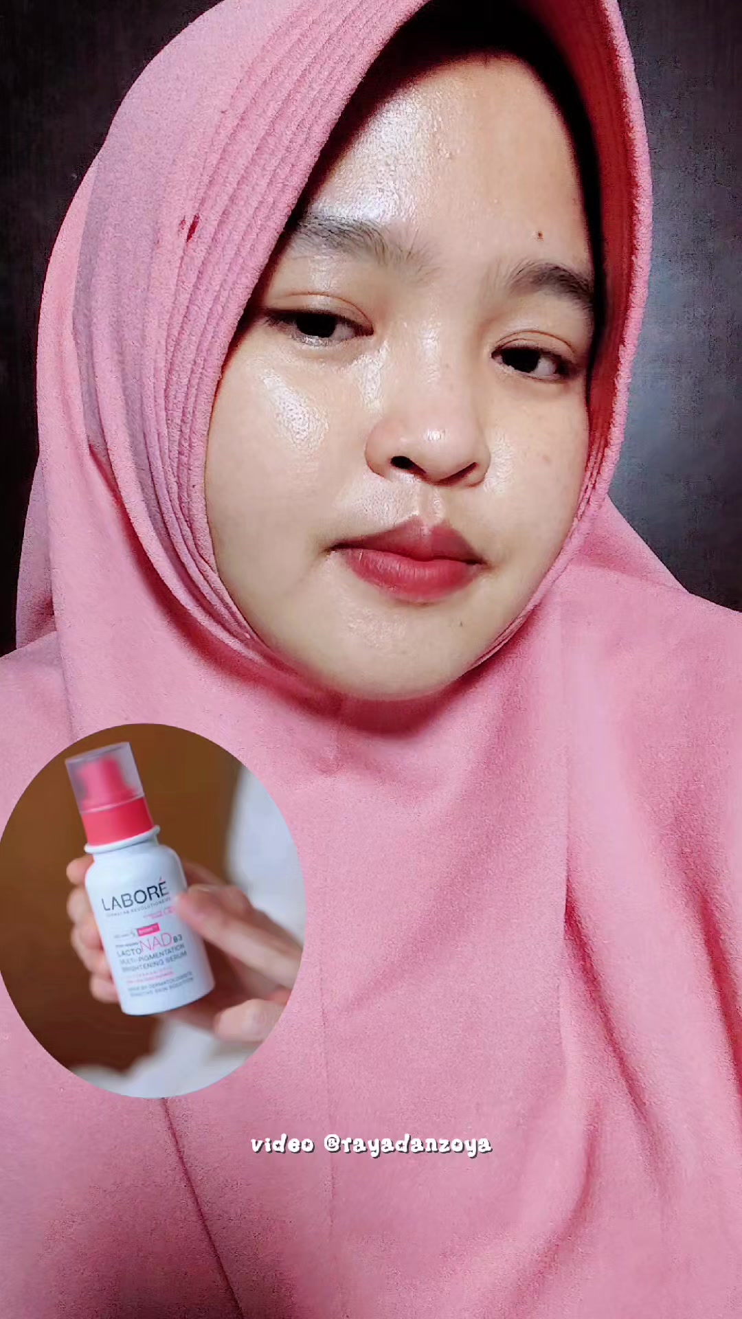 TikTok post by @rayadanzoya for Laboré Sensitive Skin Expert. Caption reads: Brightening Set Labore Skincarenya Syifa Hadju 😍....