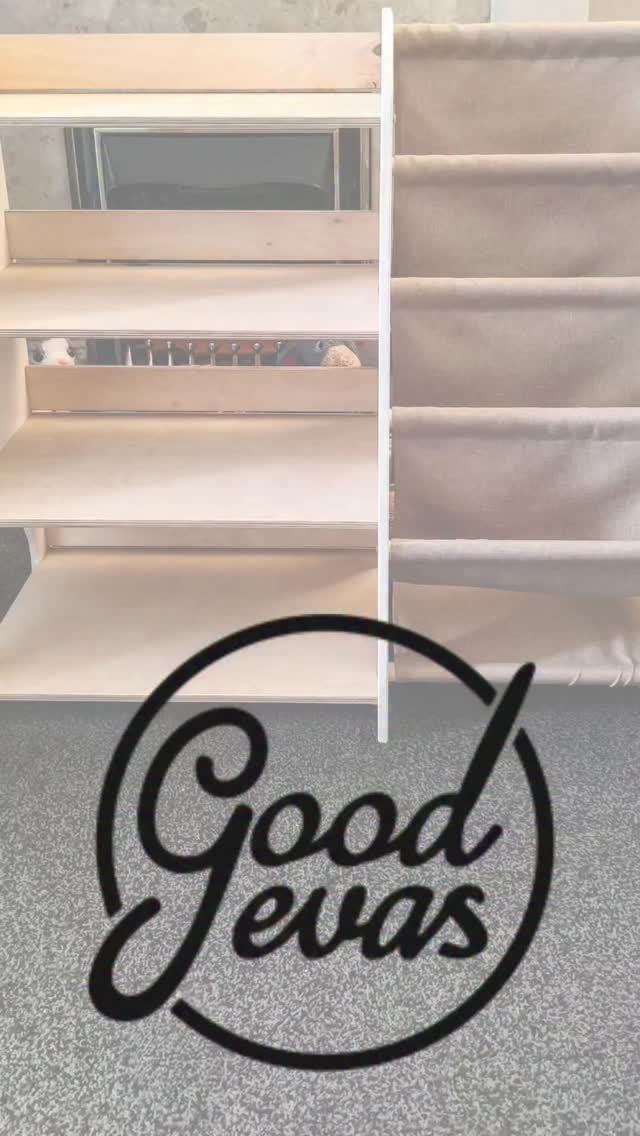 Instagram post by @anderasblog for Goodevas. Caption reads: [...] our new Montessori Wooden Shelf from....