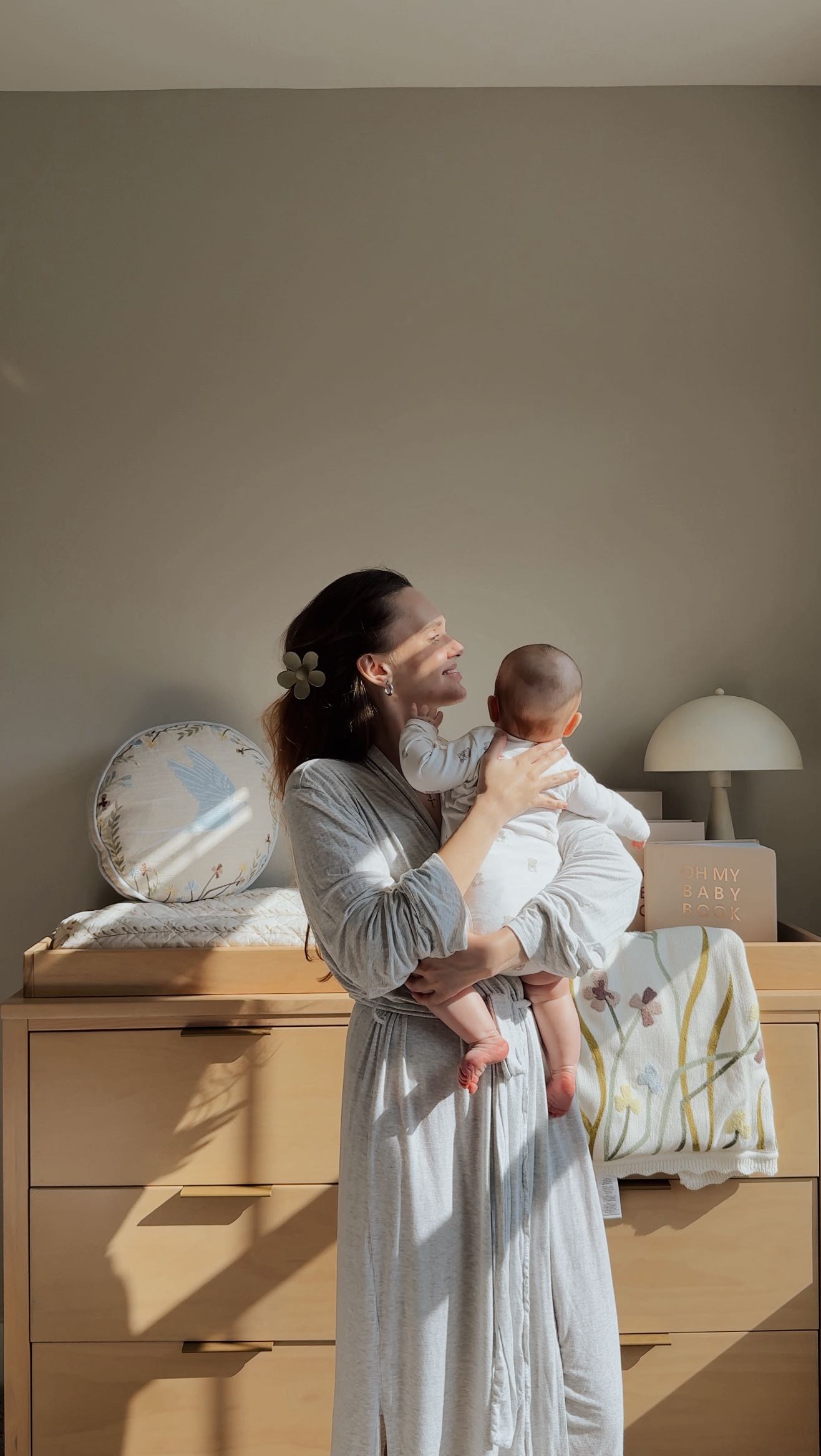 Instagram post by @romanovska_22 for West Elm. Caption reads: Simple decor, big difference in the baby room....