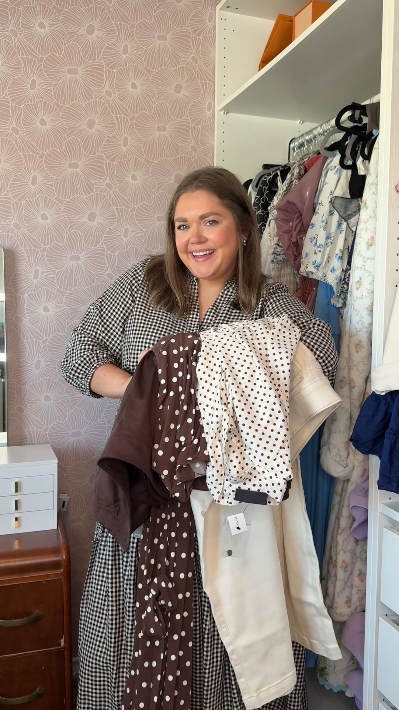 Instagram post by @keepingitcaitlin for Lane Bryant. Caption reads: say SHOP for the haul!! had to share my....