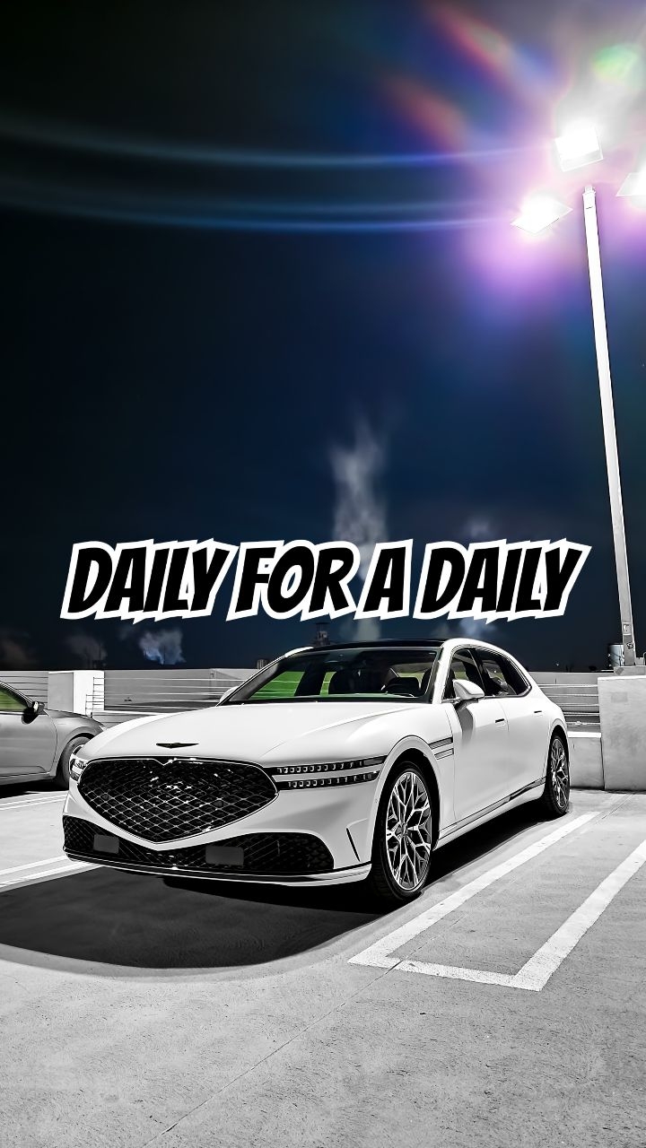 Instagram post by @omgbuilds for Genesis USA. Caption reads: The daily for the daily that is now a SEMA car 😆....