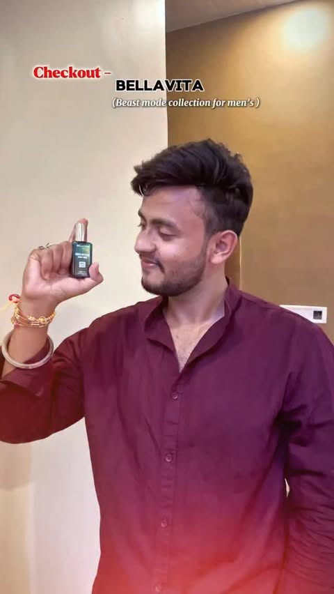 Instagram post by @iamrajmishraaa for BELLAVITA. Caption reads: [...] the **Beast Mode Collection for Men by....