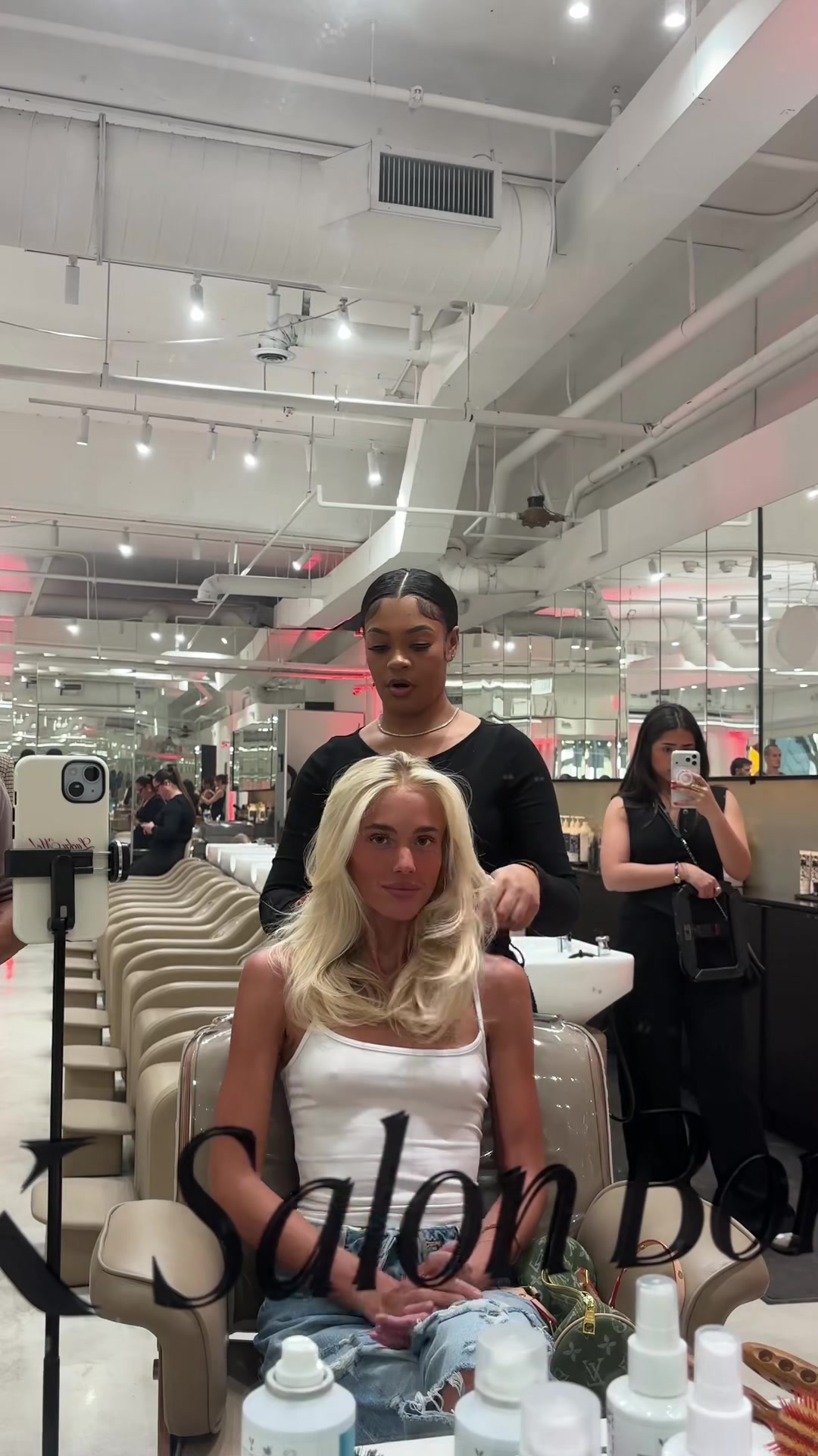 TikTok post by @xbrooklynbell for IGK Hair. Caption reads: @IGK Hair set the bar HIGH for my first ever....