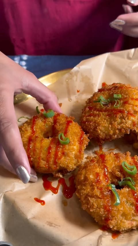 Instagram post by @one.pot.kitchen for Crescent Foods. Caption reads: [...] donuts! I used chicken tenders by....