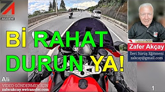 YouTube post by @ZaferAKCAY for WeTransfer. Caption reads: Bİ RAHAT DURUN YA! | 5Sriders | Motosiklet....