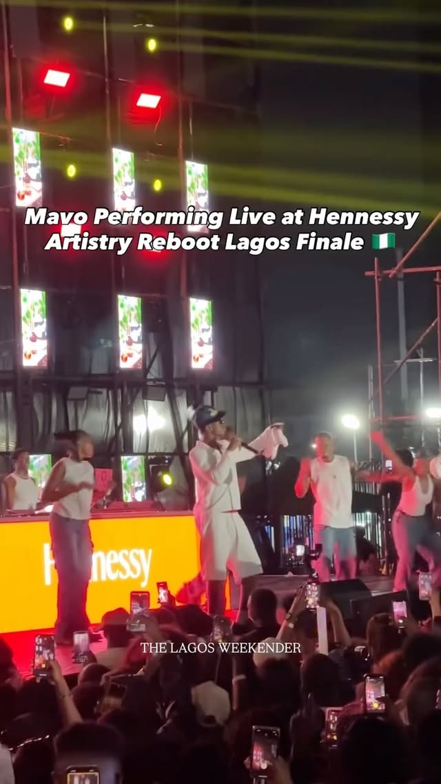 Instagram post by @thelagosweekender for Hennessy. Caption reads: WEEKENDER LIVE: HENNESSY ARTISTRY LAGOS FINALE....