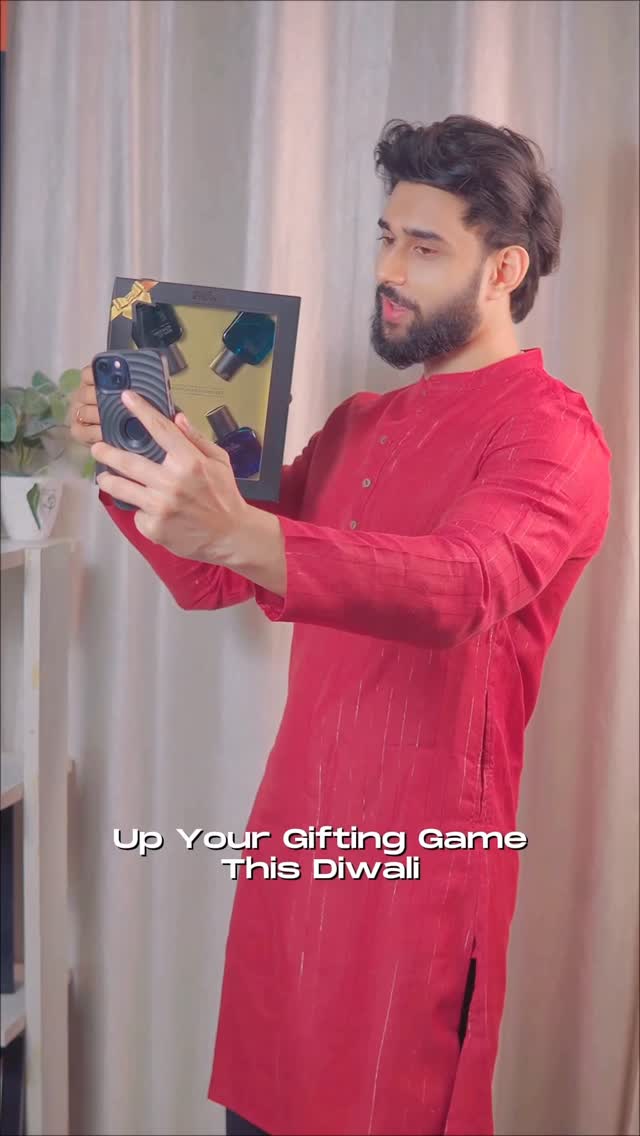 Instagram post by @dakshh_tripathi for WILD STONE. Caption reads: This diwali gift The Perfect Gift and steal the....