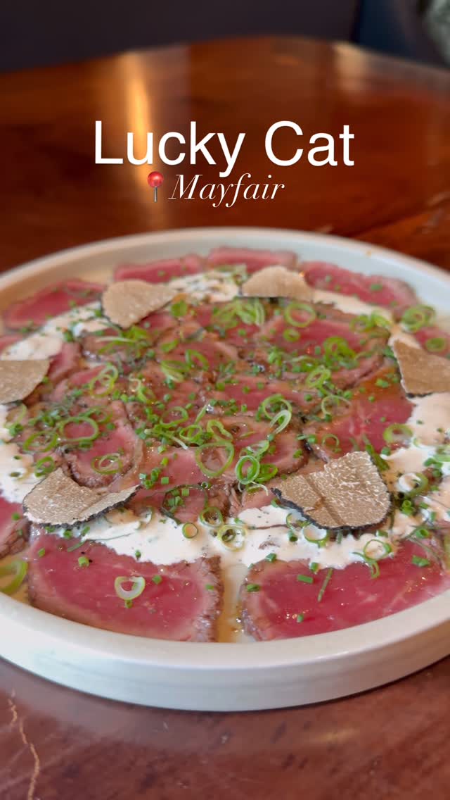 Instagram post by @ratatouille_london for Lucky Cat. Caption reads: [...] the Asian-inspired bottomless brunch....