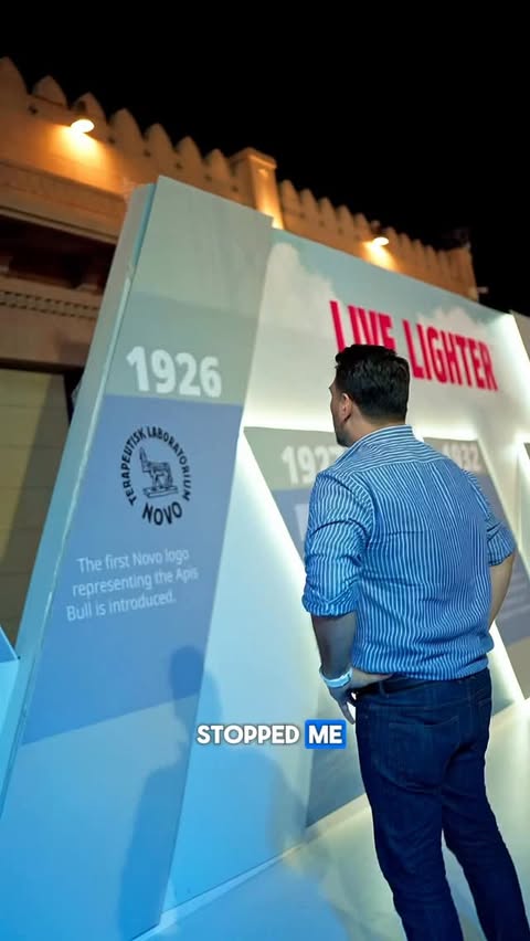Instagram post by @umairhmirza for Novo Nordisk. Caption reads: [...] the launch of Live Lighter by Novo Nordisk—a....