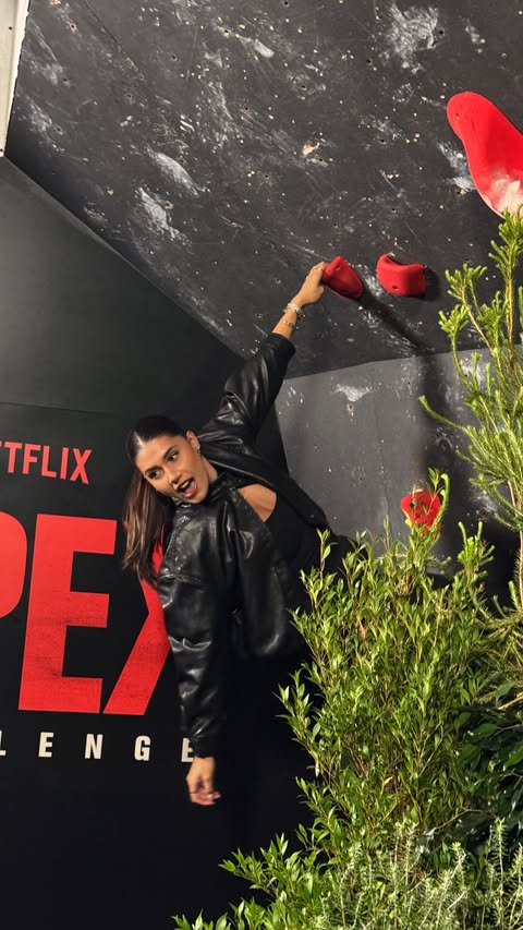 Instagram post by @katsasso for Netflix Australia & NZ. Caption reads: One climb, two routes and no second chances. 🧗‍♀️....