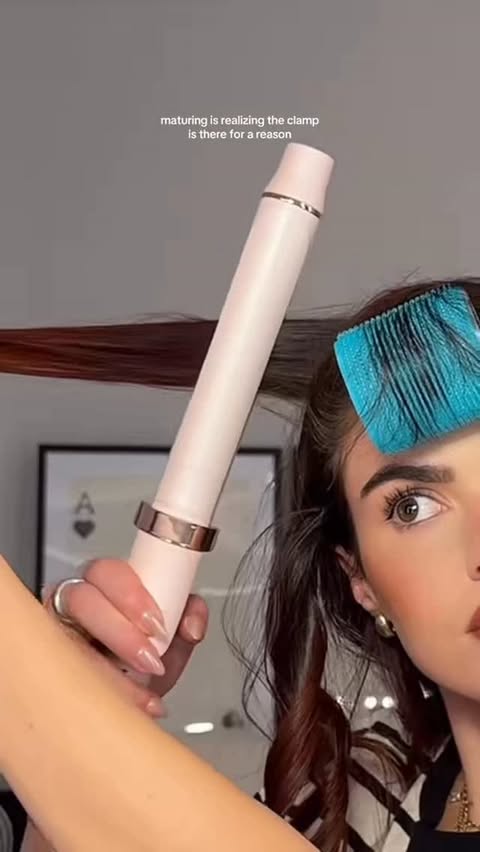 Instagram post by @chloebelmar for T3 Micro. Caption reads: finally grew up and stopped using my curling iron....