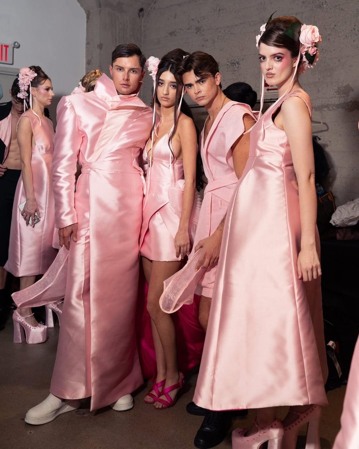 Instagram post by @ryan_may94 for Black Radiance Beauty. Caption reads: Real men wear pink! 💗 

Honored to have walked....