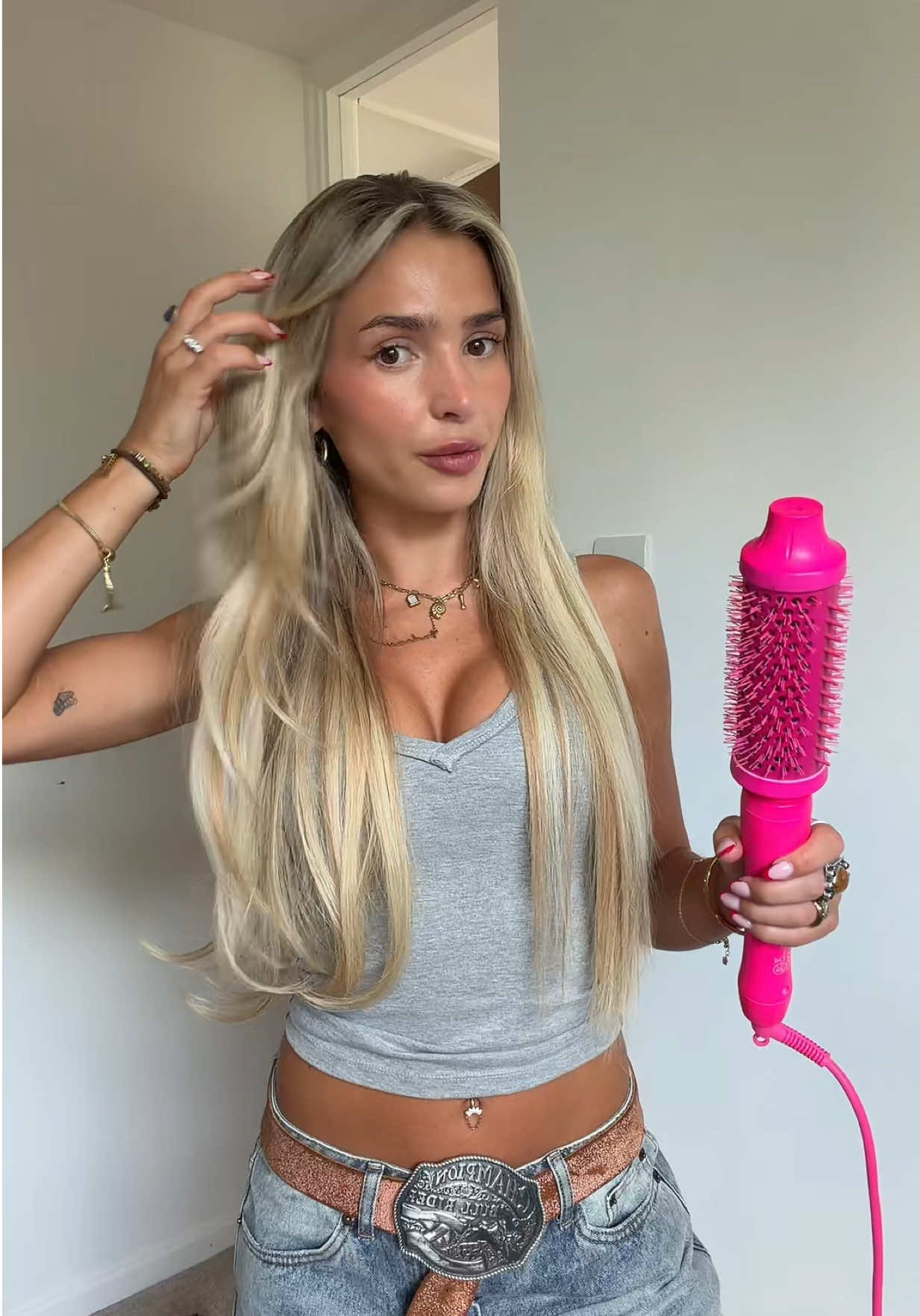 TikTok post by @indiadavisonn for Mark Hill Hair. Caption reads: What did I ever do without my @Mark Hill Hair heat....