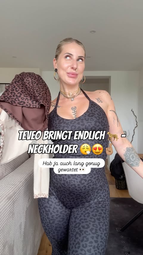 Instagram post by @steffii_nmnn for TEVEO. Caption reads: [...] dann mal bereit zum ausflippen?! 🫠 🐆 Teveo....