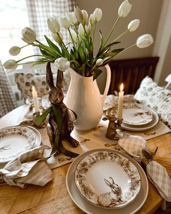 Instagram post by @our.cozy.little.home for Cottages & Bungalows Magazine. Caption reads: 🫶 SUNDAY STILLS 🫶

Happy Easter my friends! 
I....