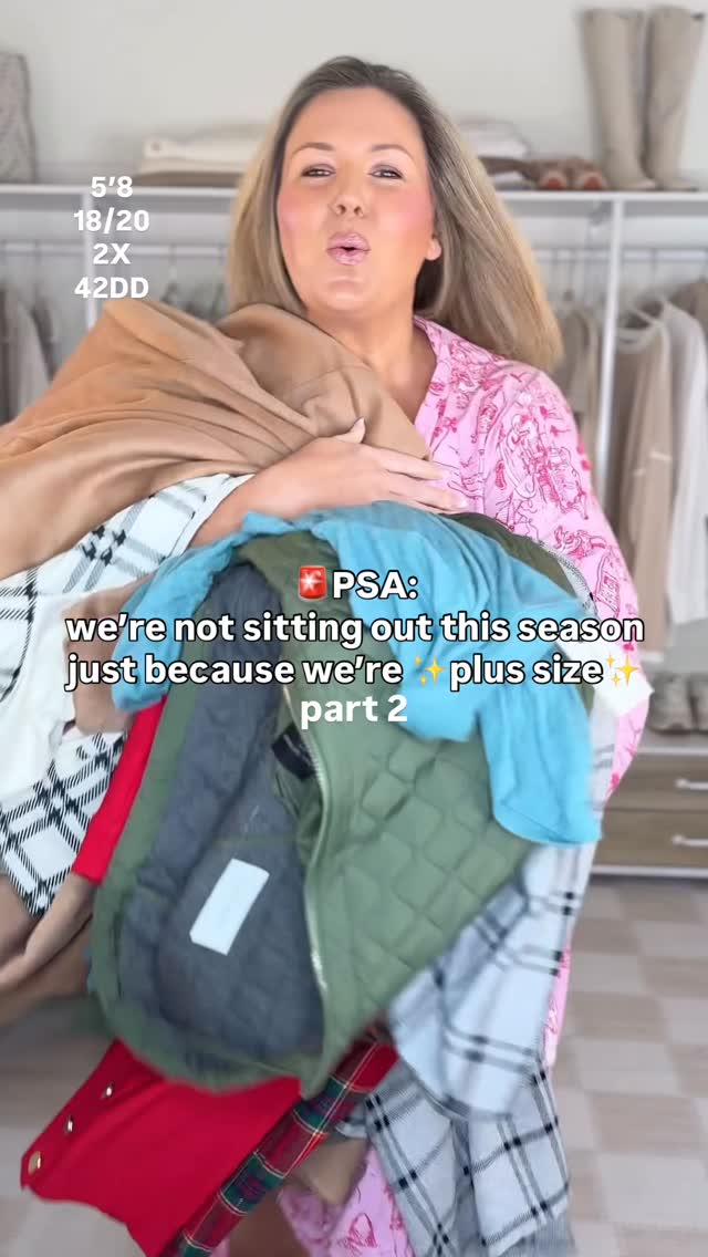 Instagram post by @ashley_dorough for Lane Bryant. Caption reads: ✨SIZES 10-40✨ We’re showing up, dressing up, and....