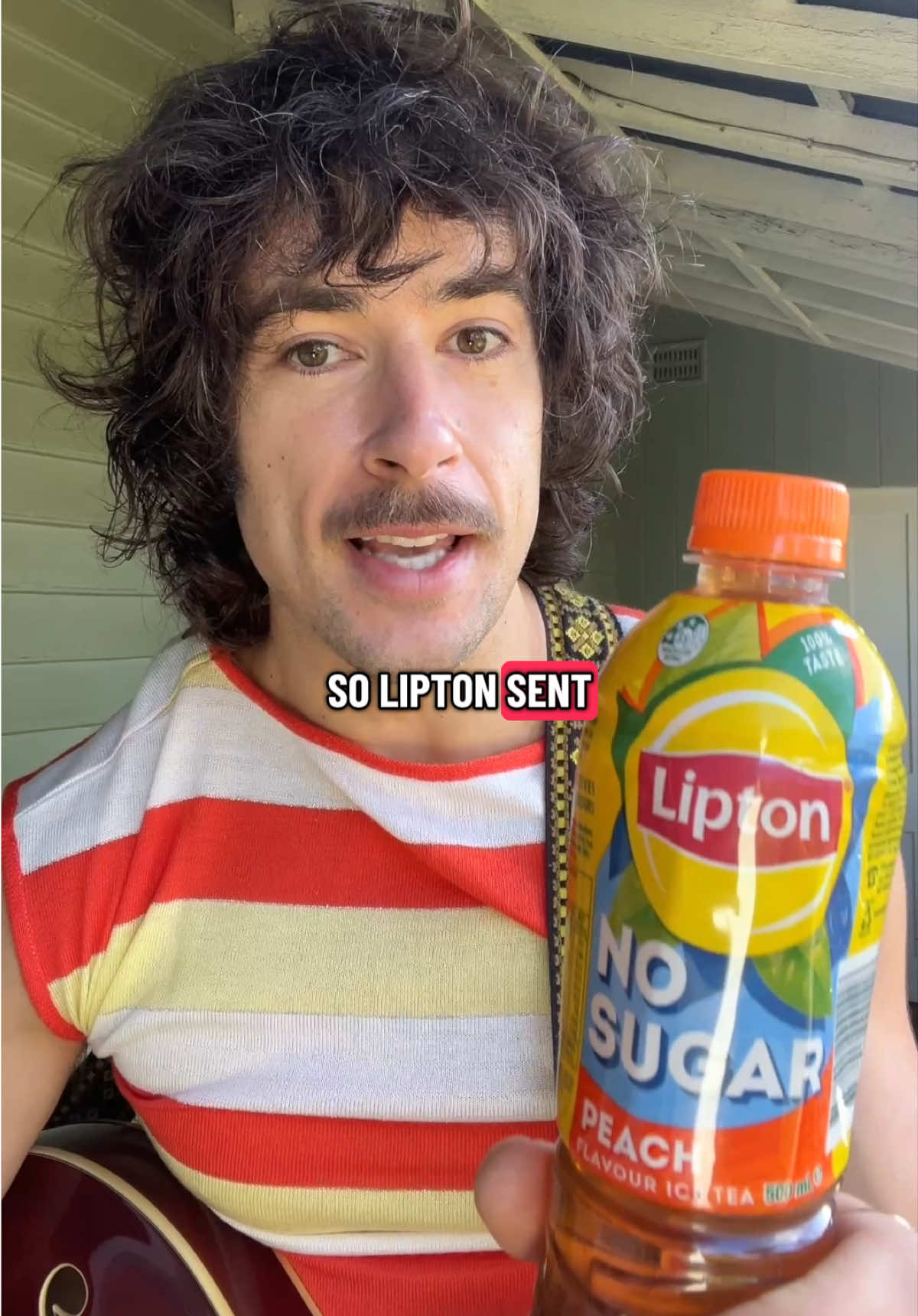 TikTok post by @heyimgojo for Lipton Ice Tea Switzerland. Caption reads: This Sunday is going to be wild, I still can’t....