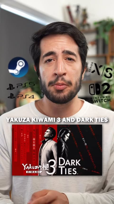 Instagram post by @rredberry1 for SEGA. Caption reads: [...] #YakuzaKiwami3 #DarkTies #gamingontiktok....