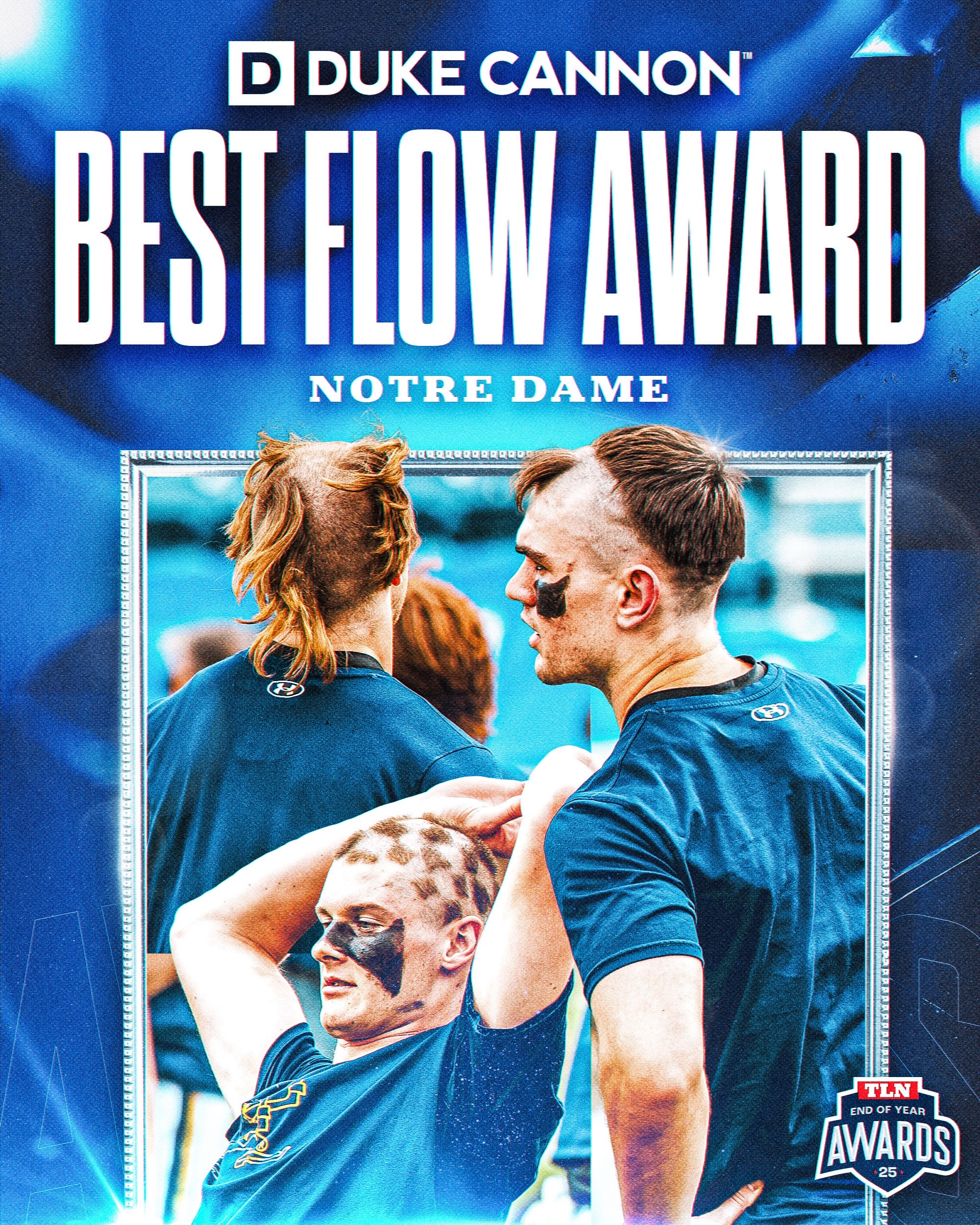 TikTok post by @lacrossenetwork for Duke Cannon Supply Co.. Caption reads: [...] Best Flow ✂️😂 (Presented by @Duke Cannon....
