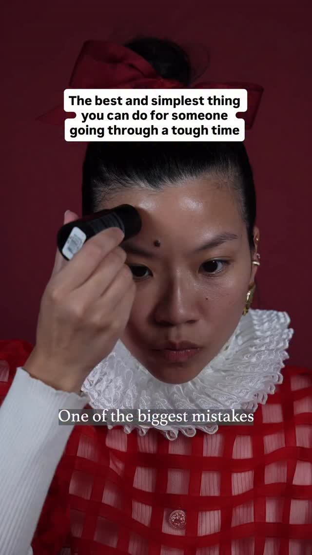 Instagram post by @cindychendesigns for Too Faced. Caption reads: Validating someone’s feelings does not mean you....