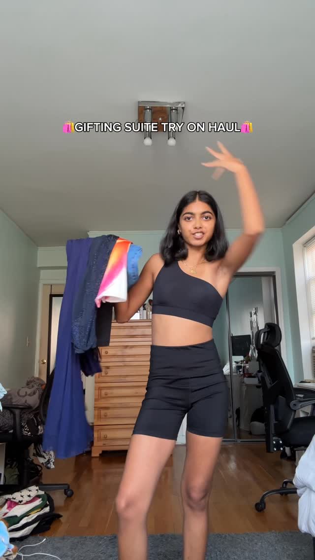 Instagram post by @kalissapersaud for Beginning Boutique. Caption reads: GIFTING SUITE TRY ON HAUL which piece is your....