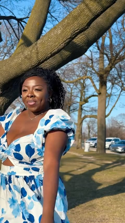 Instagram post by @detroitfinds313 for Express. Caption reads: [...] up the cutest dresses from @express one soft....