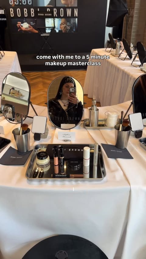 Instagram post by @lifewithsophiehannah for Bobbi Brown Cosmetics. Caption reads: Mamas this makeup masterclass was for us! I was....