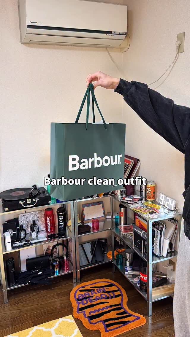 Instagram post by @kochanfvnofuku for Barbour. Caption reads: My Original Barbour outfit 🦆🦆🦆 [...].