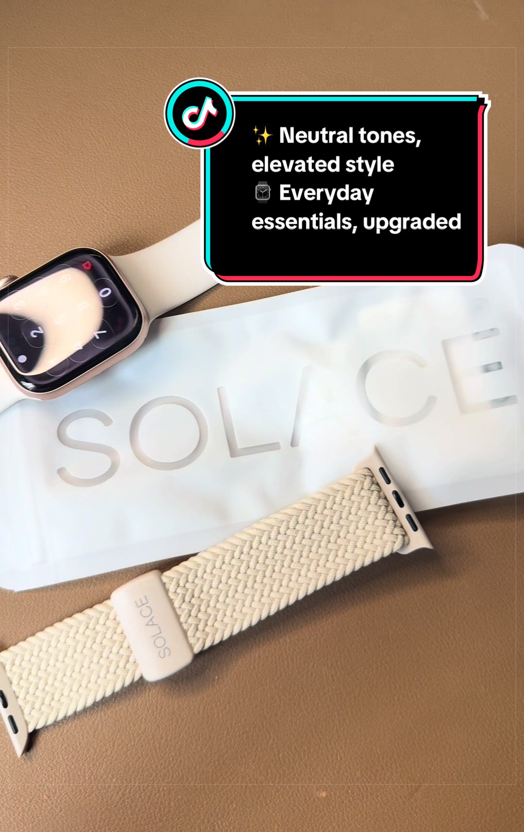 TikTok post by @glammabunny for Solace Bands. Caption reads: [...] little details really do everything. @Solace....